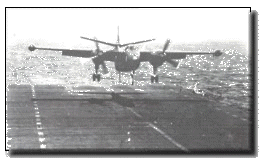 AJ-1 Savage landing on USS Coral Sea CVA-43 in the Mediterranean Sea in 1952