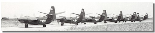 VC-7 planes ready to depart Port Lyautey October 14, 1952.