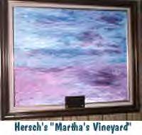 Hersch's painting 'Point Option' - the name was changed to 'Martha's Vineyard in memory of John-John Kennedy